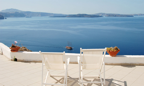 希臘藍(lán)白之源圣托里尼圖片